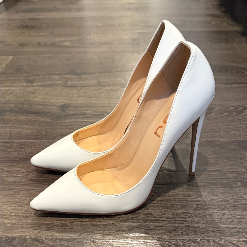 Elegant White Stilettos heels